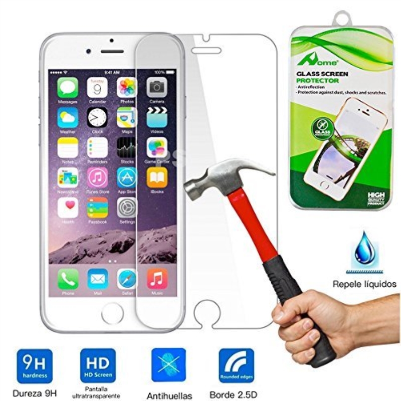 TECNOSHOP Pellicola protettiva in vetro temperato Home per iPhone 6 Plus